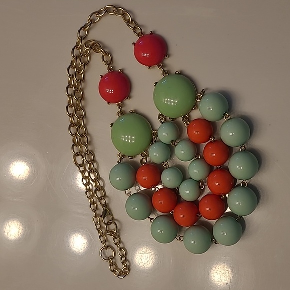 Summer Melon Tones Beaded Adjustable Gold-tone Necklace By Occasionally Made - Picture 12 of 12